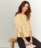 Grafisches Streifenshirt für Damen beige COQUILLE/gelb BOUDOR