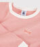 Kinderpyjama aus Bio-Baumwolle mit Ringelstreifen rosa PAPAYE/ MARSHMALLOW
