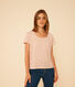 T-Shirt Le Droit aus Leinen mit Rundhalsausschnitt, Damen