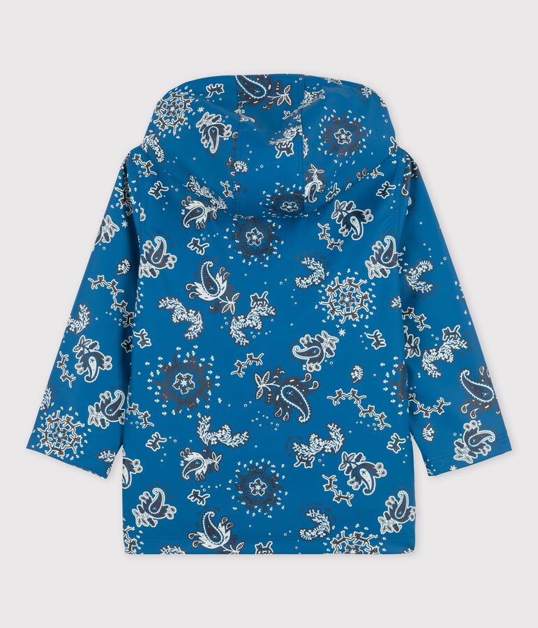 KLASSISCHE KINDER-REGENJACKE AUS RECYCELTEM MATERIAL blau/vielfarbig