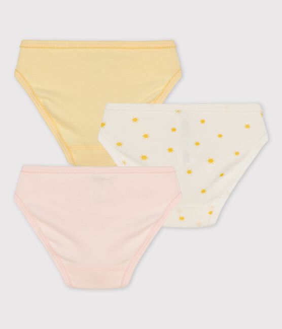 3er-Set Slips aus Bio-Baumwolle mit Sonnenmotiv für Mädchen variante 1
