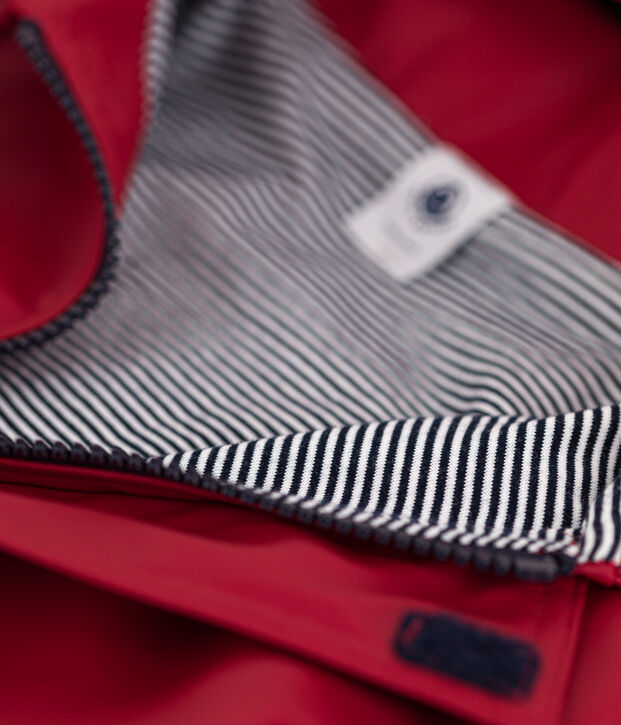 KLASSISCHE KINDER-REGENJACKE AUS RECYCELTEM MATERIAL rot