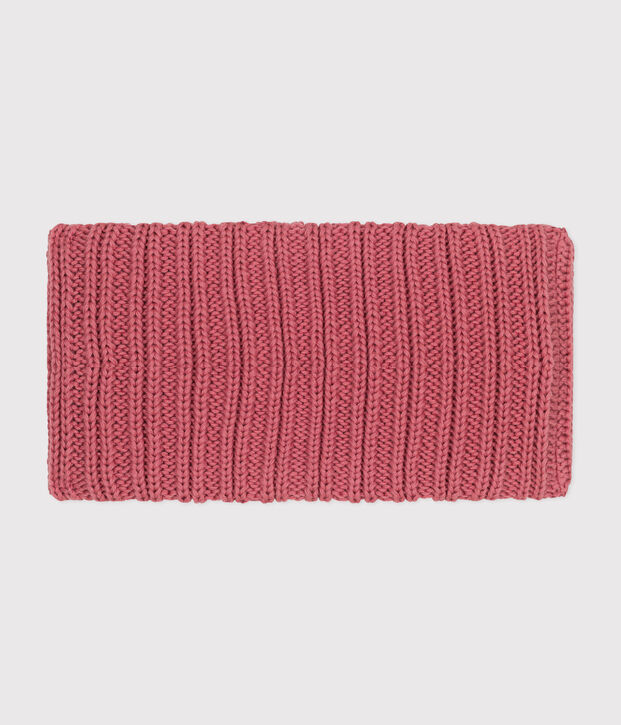 Baby-Schlauchschal aus Strick mit Fleece-Futter rosa