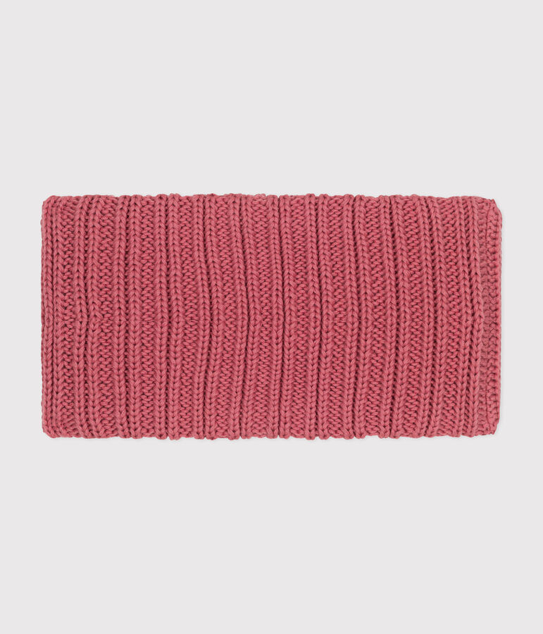 Baby-Schlauchschal aus Strick mit Fleece-Futter rosa