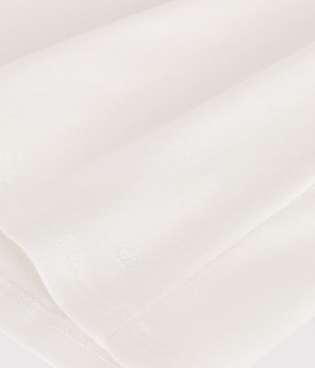&Auml;rmellose Baby-Bluse aus Baumwolle weiss