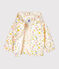 Gemusterte Baby-Windjacke Unisex weiss MARSHMALLOW/rosa ROSE/ MULTICO
