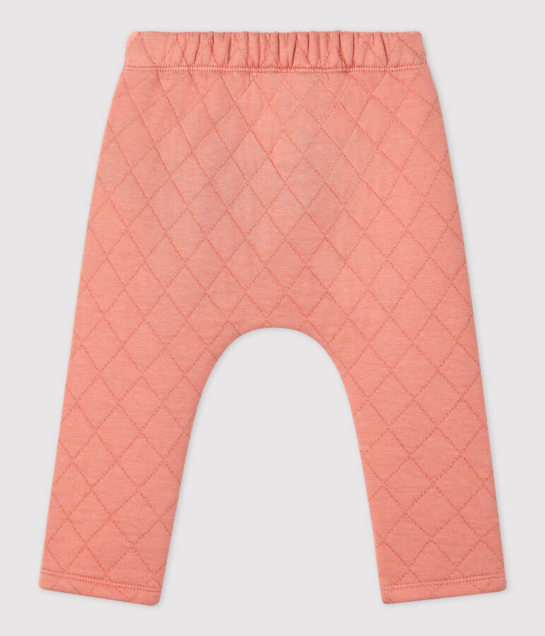 Baby-Hose aus gestepptem Doppeljersey rosa