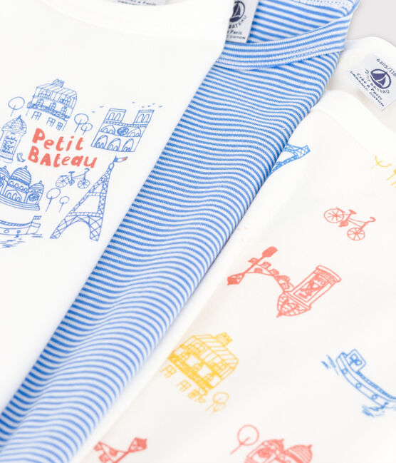 3er-Set kurzärmelige Paris-T-Shirts aus Baumwolle für Jungen variante 1