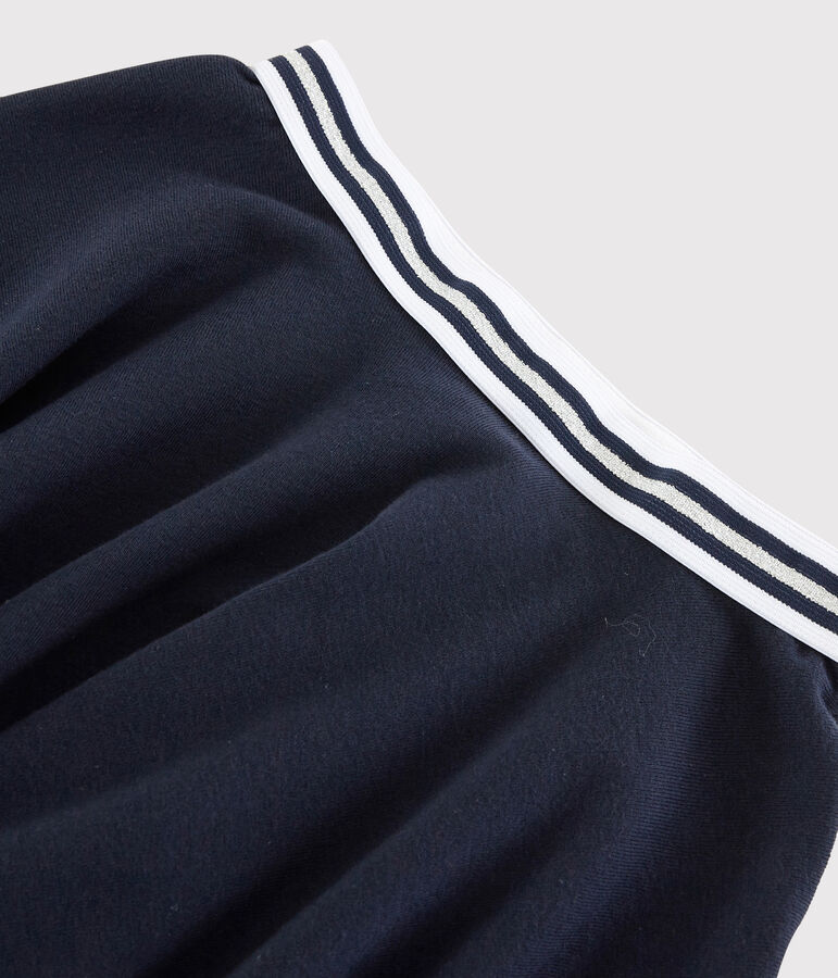 Kinderrock aus Strickgewebe f&uuml;r M&auml;dchen blau SMOKING