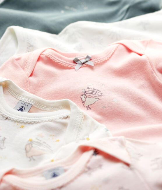 5er-Set langärmelige Baby-Bodys aus Baumwolle mit Prinzessinnen-Motiv für Mädchen variante 1