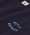 Damen-T-Shirt Le Droit aus Baumwolle mit Rundhalsausschnitt blau SMOKING