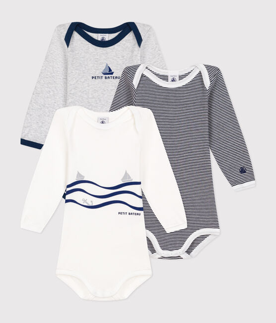 3er-Set langärmelige Baby-Bodys aus Baumwolle  variante 3