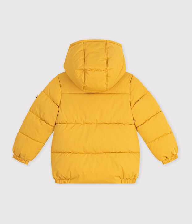 Einfarbige Kinder-Winterjacke gelb