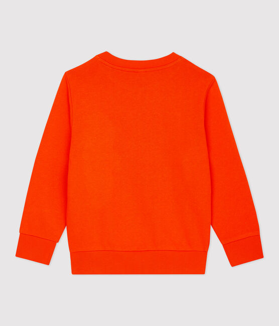 Kinder-Sweatshirt aus Molton für Jungen orange CAROTTE