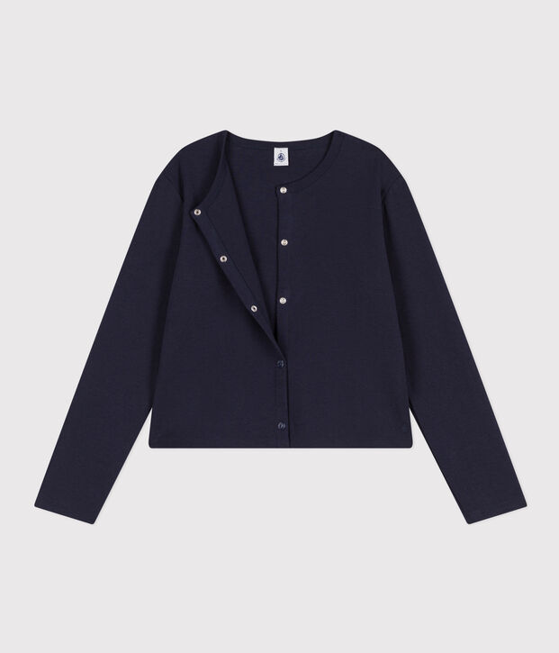 Damen-Cardigan aus Baumwolle mit Druckkn&ouml;pfen SMOKING