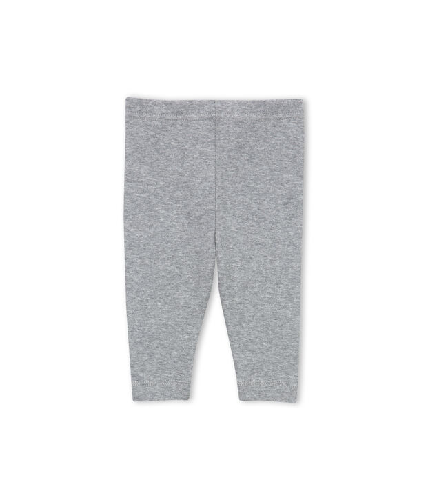 Einfarbige Baby M&auml;dchen Leggings grau