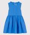 Ärmelloses Leinenkleid für Mädchen blau BRASIER