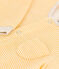 Langer Baby-Overall aus Wolle/Bio-Baumwolle mit Streifenmuster gelb OCRE/weiss MARSHMALLOW