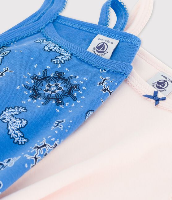 2er-Set Bandana-Spaghetti-Tops aus Bio-Baumwolle für Mädchen variante 1