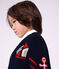 Kinder-Cardigan aus Wolle und Baumwolle mit Motiven rot/vielfarbig