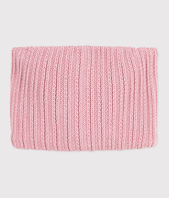 Kinder-Schlauchschal aus Strick mit Fleece-Futter rosa CHARME