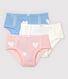 3er-Set Unterhosen aus Bio-Baumwolle mit hoher Taille und Herz-Motiv für Mädchen