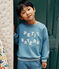 Kinder-Sweatshirt aus Molton für Mädchen und Jungen blau BEACH