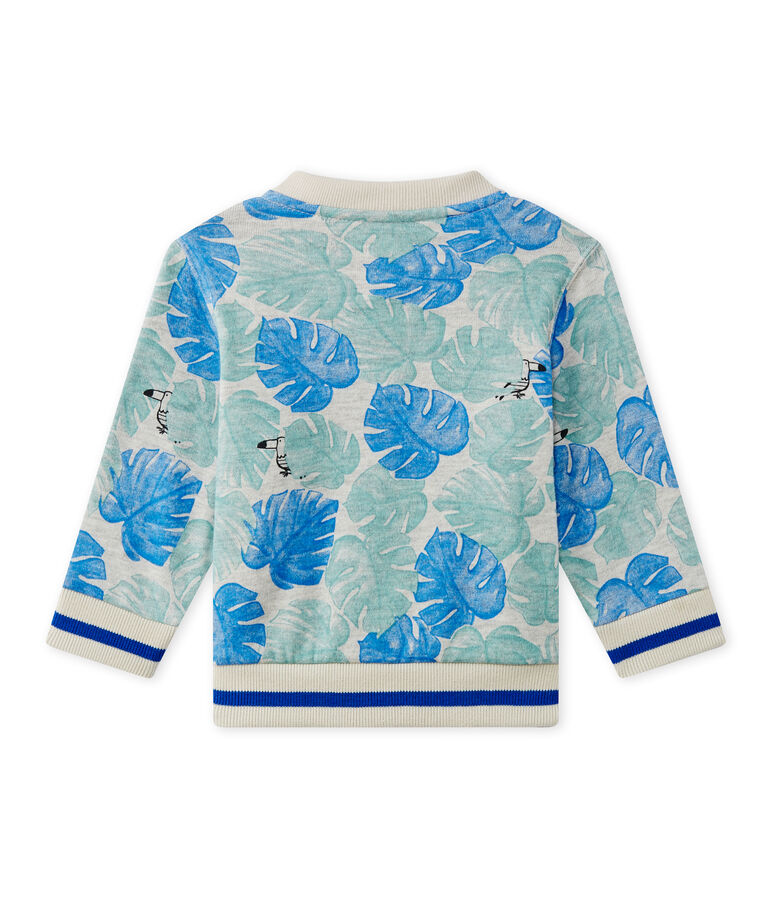 Bedruckter Baby-Jungen-Cardigan grau/vielfarbig