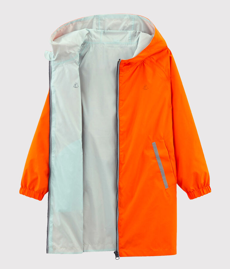 Winddichte Kinder-Wendejacke Unisex orange/blau