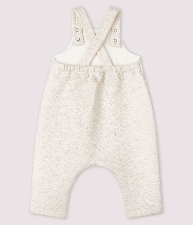 Lange Baby-Latzhose aus Doppeljersey beige