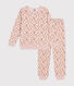 Kinder-Pyjama aus Nicki mit Blumenmotiv