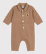 Langer Baby-Overall aus einfarbiger Baumwolle im Tankwart-Stil