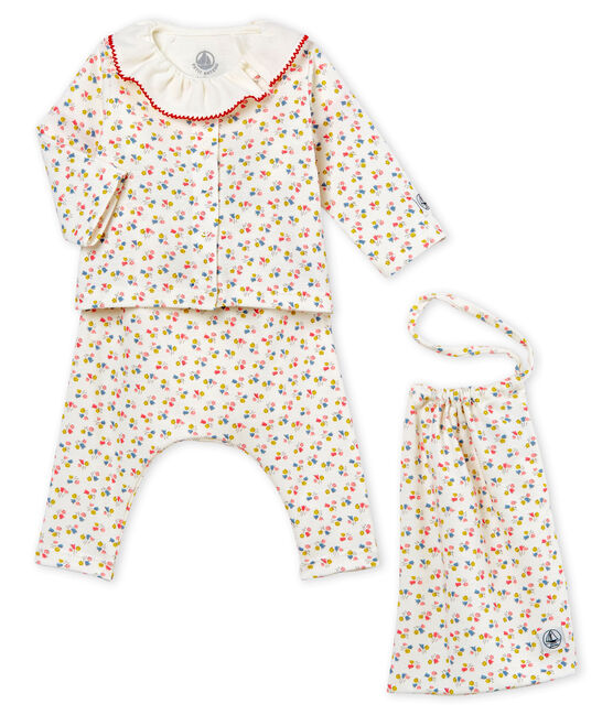 4-Teiliges gemustertes baby-set für mädchen variante 1