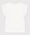 Kurzärmeliges T-Shirt aus Baumwolle für Mädchen weiss MARSHMALLOW