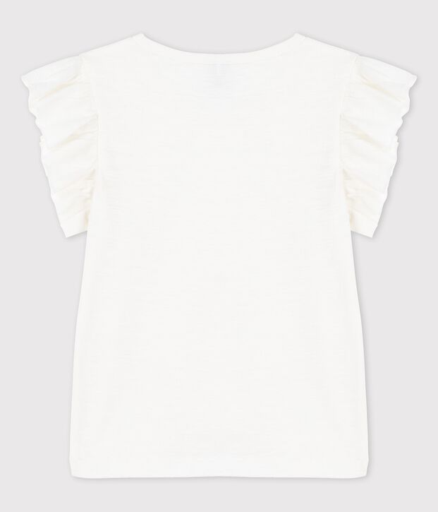 Kurz&auml;rmeliges T-Shirt aus Baumwolle f&uuml;r M&auml;dchen weiss