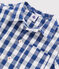 Kinderpyjama aus Twill mit Karo-Muster für Jungen blau MEDIEVAL/weiss MARSHMALLOW