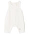Lange Baby-Latzhose aus gestepptem Doppeljersey für Jungen weiss MARSHMALLOW