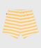 Baby-Shorts aus Frottee mit Streifen gelb/weiss