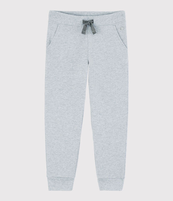 Kinder-Jogginghose aus Molton für Jungen grau POUSSIERE CHINE