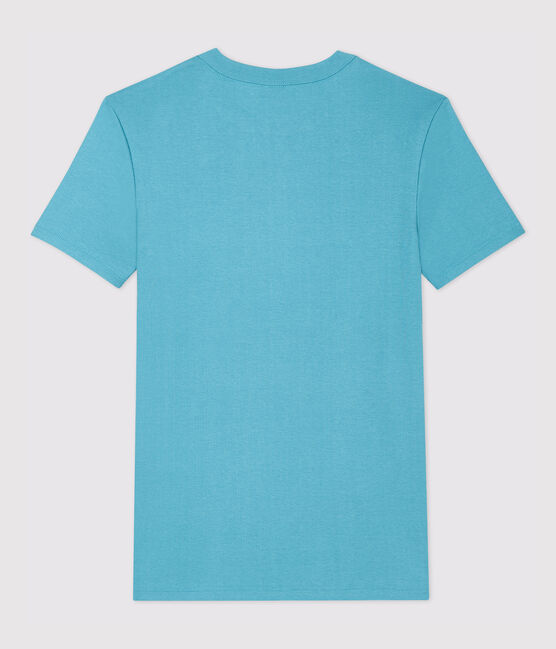 Damen-T-Shirt aus Baumwolle mit Rundhalsausschnitt blau MIROIR