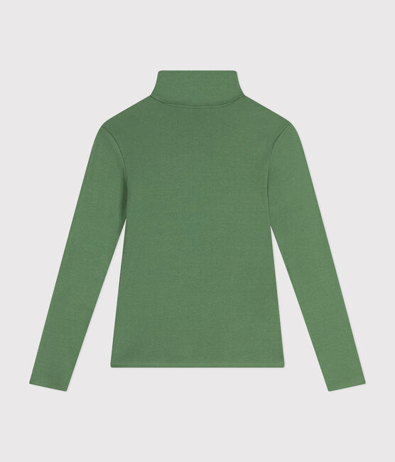 Damen-Rollkragenshirt "L'Iconique" aus Baumwolle grün PALMERAIE
