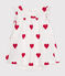 Body-Kleid aus Bio-Baumwolle mit Herzmuster für Babys weiss MARSHMALLOW/rot TERKUIT