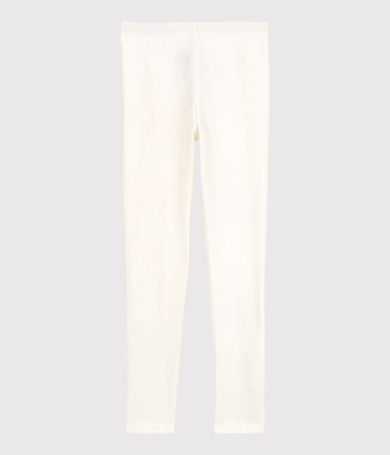 Kinder-Leggings aus Jersey mit Lycra für Mädchen weiss MARSHMALLOW
