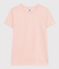Damen-T-Shirt LE DROIT aus Baumwolle mit Rundhalsausschnitt rosa SALINE