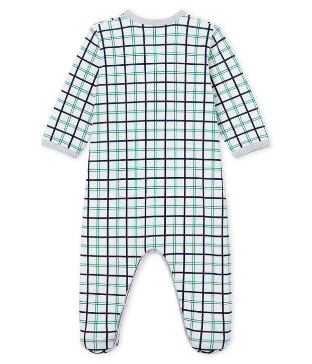 Baby-Strampler aus Doppeljersey f&uuml;r Jungen weiss/vielfarbig