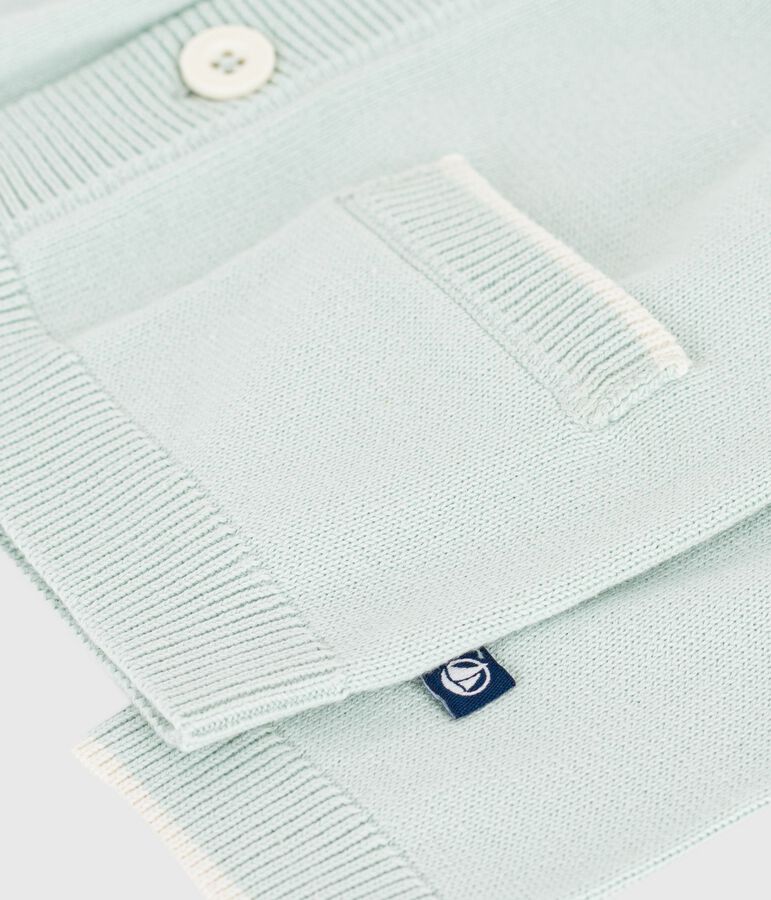 Baby-Cardigan aus einfarbiger Baumwolle blau