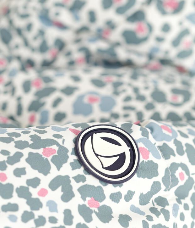 Kinder-Winterjacke mit Muster naturfarben/vielfarbig