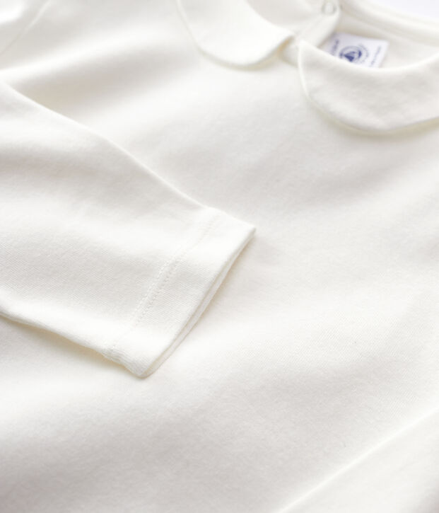 Lang&auml;rmeliges Kinder-T-Shirt aus Baumwolle f&uuml;r M&auml;dchen weiss
