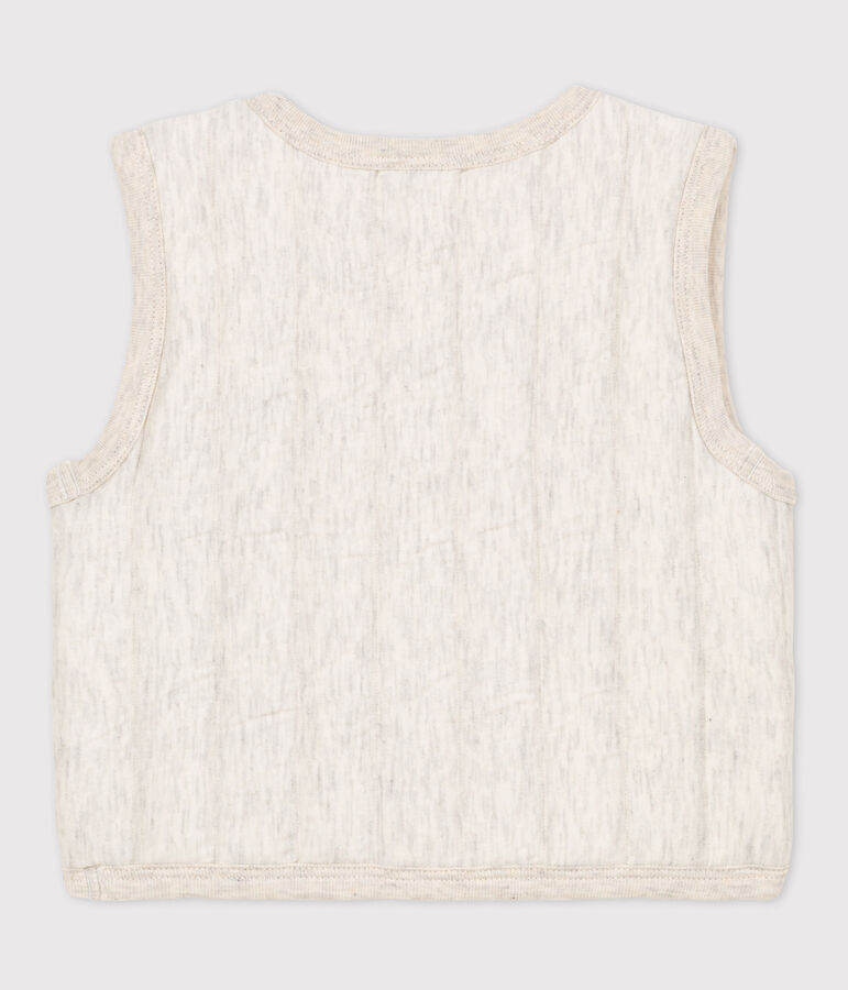 Baby-Weste aus gestepptem Doppeljersey beige
