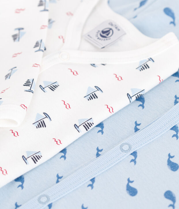 2er-Set Strampler aus bedruckter Baumwolle vielfarbig